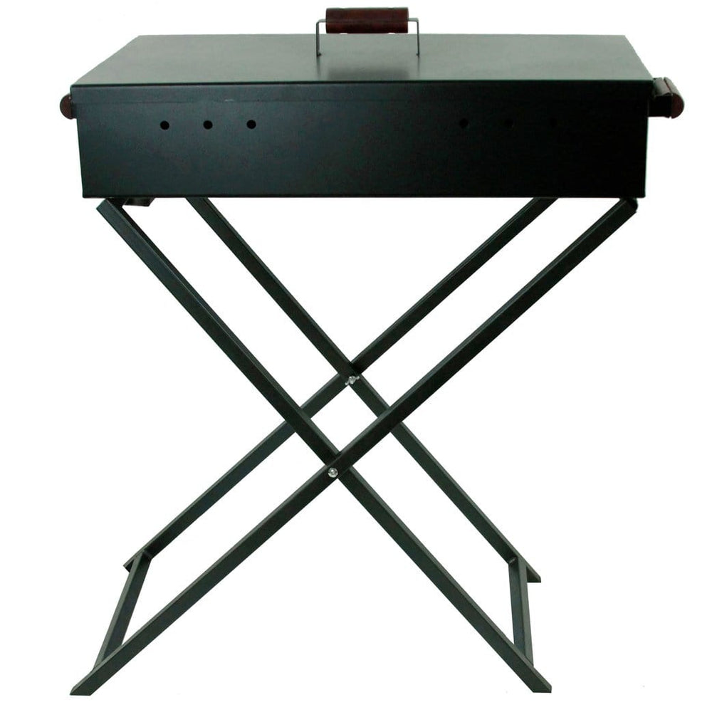 Foldable Outdoor Charcoal Barbecue, Black