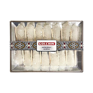 Golchin White Rock Candy with Stick, Nabat Chobi, Nabat Sefid