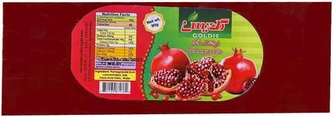Goldis Pomegranate Fruit Roll, Lavashak Anar, Lavashak Annar