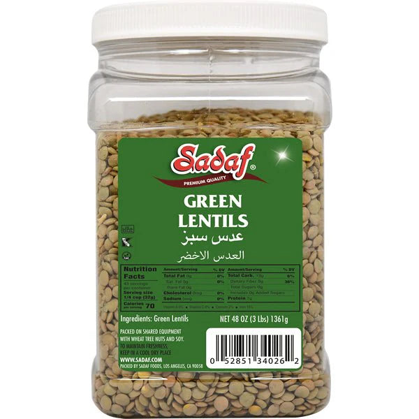 Sadaf Green Lentils, Adas