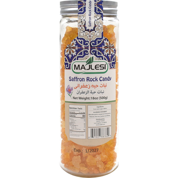 Majlesi Saffron Rock Candy Crystals 18 oz