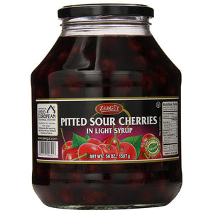 Zergut Pitted Sour Cherries in Syrup, 56 Ounce