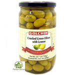 Golchin Cracked Green Olives with Lemon